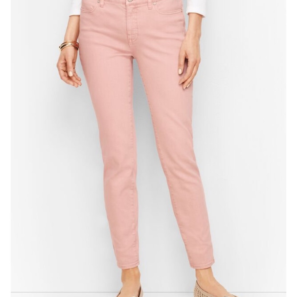 Talbots 16 Slim Ankle Jean Flawless Frosted Rose Pink